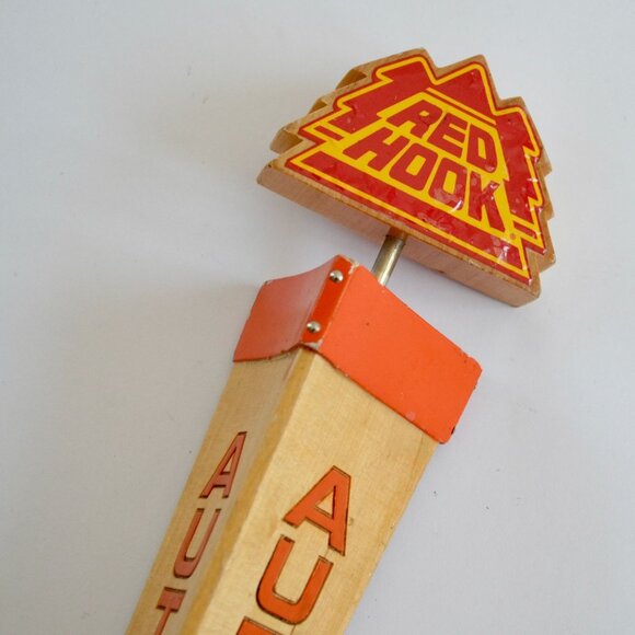 Red Hook Autumn Ale 3-Sided Tap Handle Beer 12" Wood Seattle, Washington USA - Picture 2 of 6